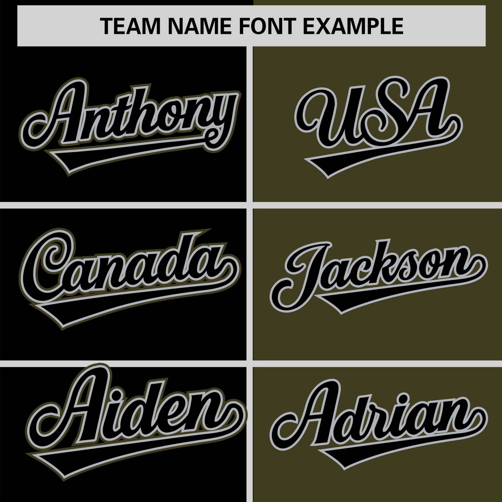 Custom Black Olive Authentic Split Fashion Baseball Jersey