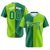 Custom Kelly Green-Neon Green Authentic Split Fashion Baseball Jersey