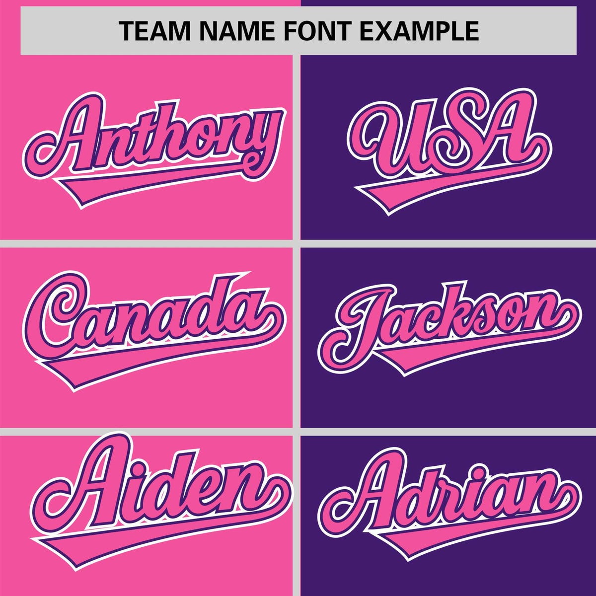 Custom Pink Purple Authentic Split Fashion Baseball Jersey