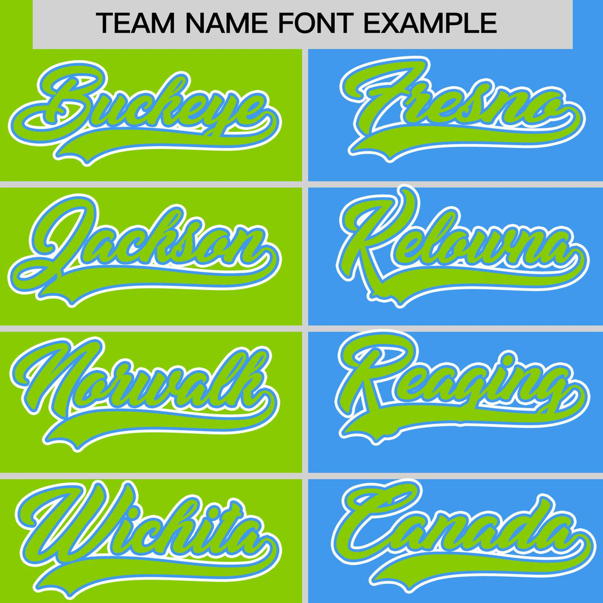 Custom Neon Green-Powder Blue Authentic Split Fashion Baseball Jersey