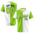 Custom Neon Green White Authentic Split Fashion Baseball Jersey