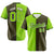 Custom Neon Green Olive Authentic Split Fashion Baseball Jersey