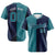 Custom Aqua Navy Authentic Split Fashion Baseball Jersey