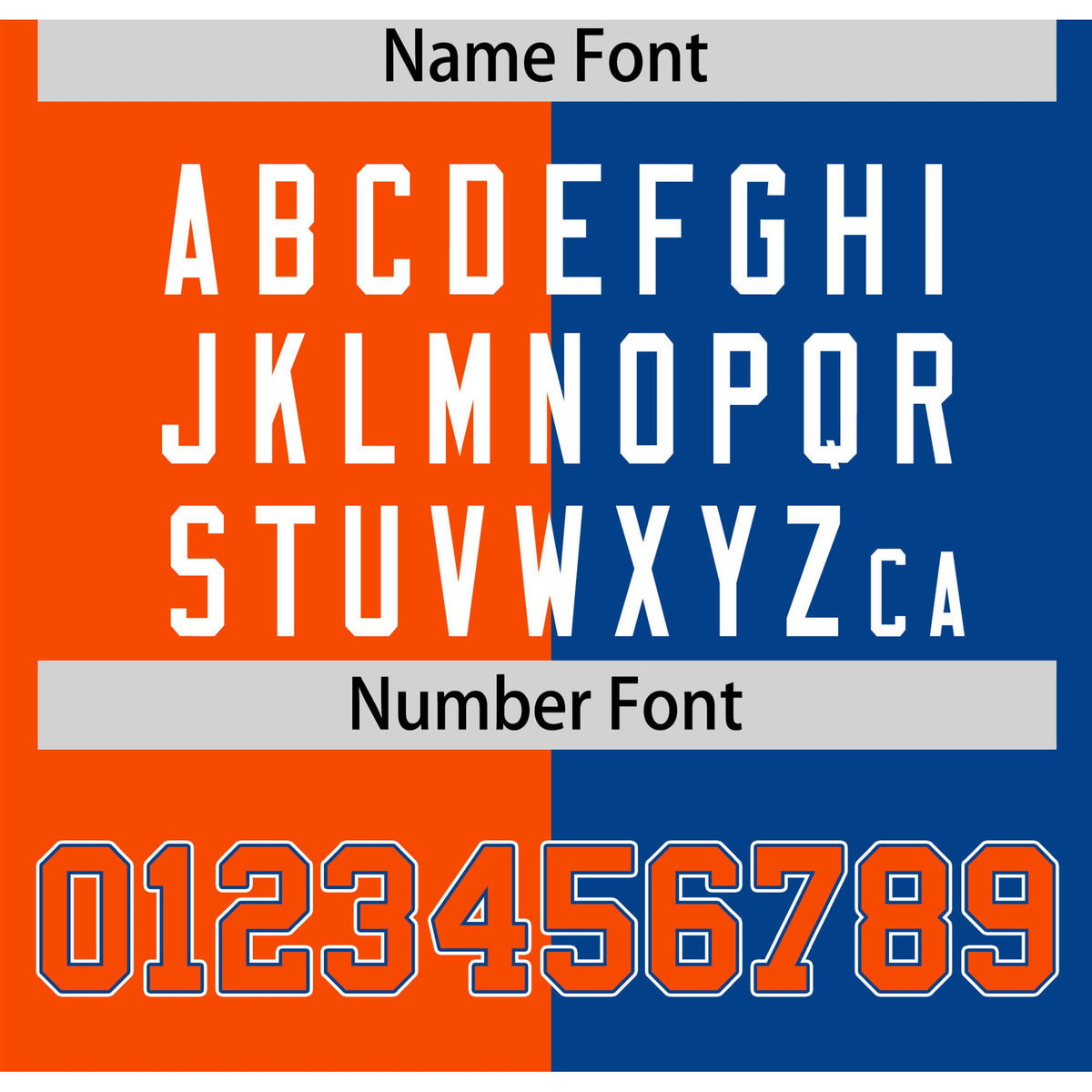 Custom Orange Royal Blue Authentic Split Fashion Baseball Jersey