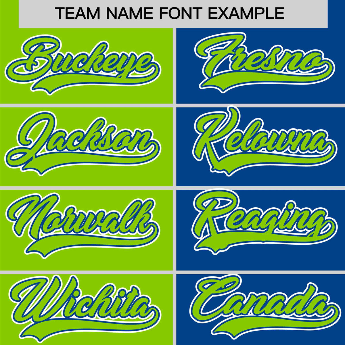 Custom Neon Green-Royal Blue Authentic Split Fashion Baseball Jersey