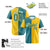 Custom Aqua Gold Authentic Split Fashion Baseball Jersey