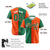 Custom Kelly Green Orange Authentic Split Fashion Baseball Jersey