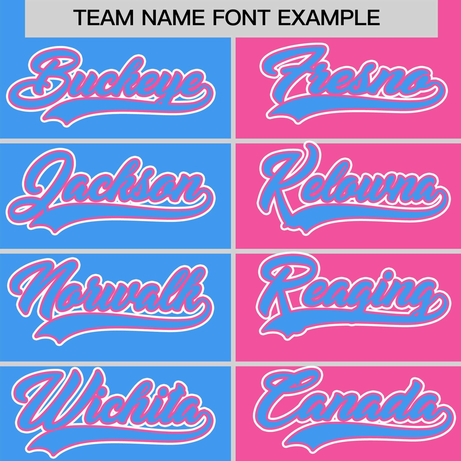 Custom Powder Blue Pink Authentic Split Fashion Baseball Jersey