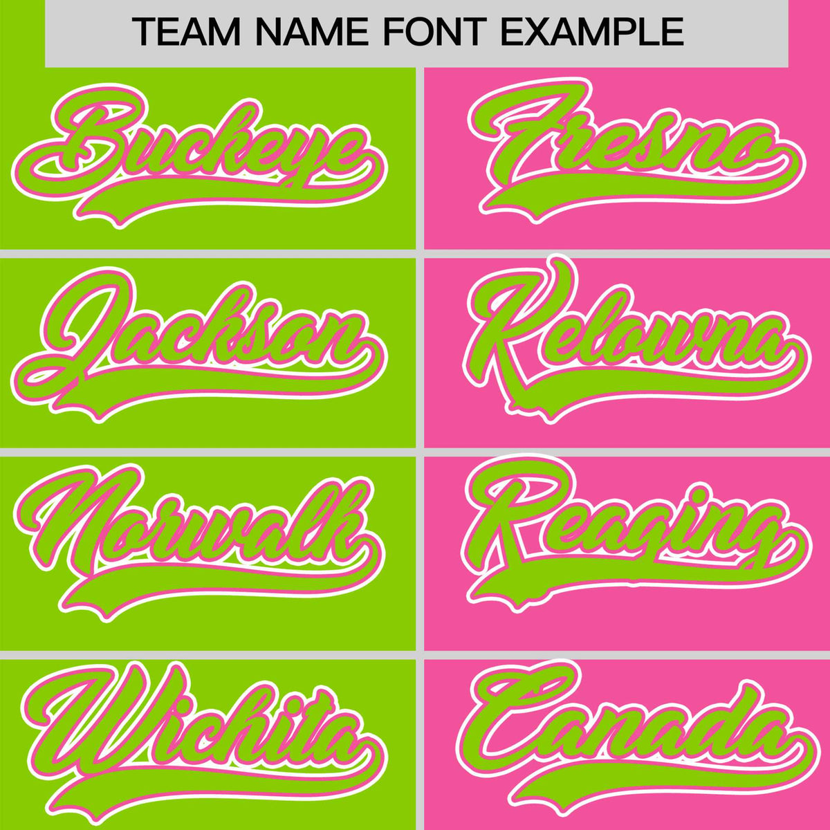 Custom Neon Green Pink Authentic Split Fashion Baseball Jersey