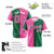 Custom Pink Kelly Green Authentic Split Fashion Baseball Jersey