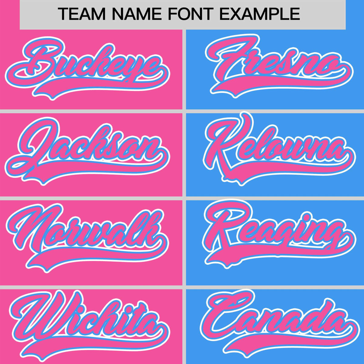 Custom Pink Powder Blue Authentic Split Fashion Baseball Jersey