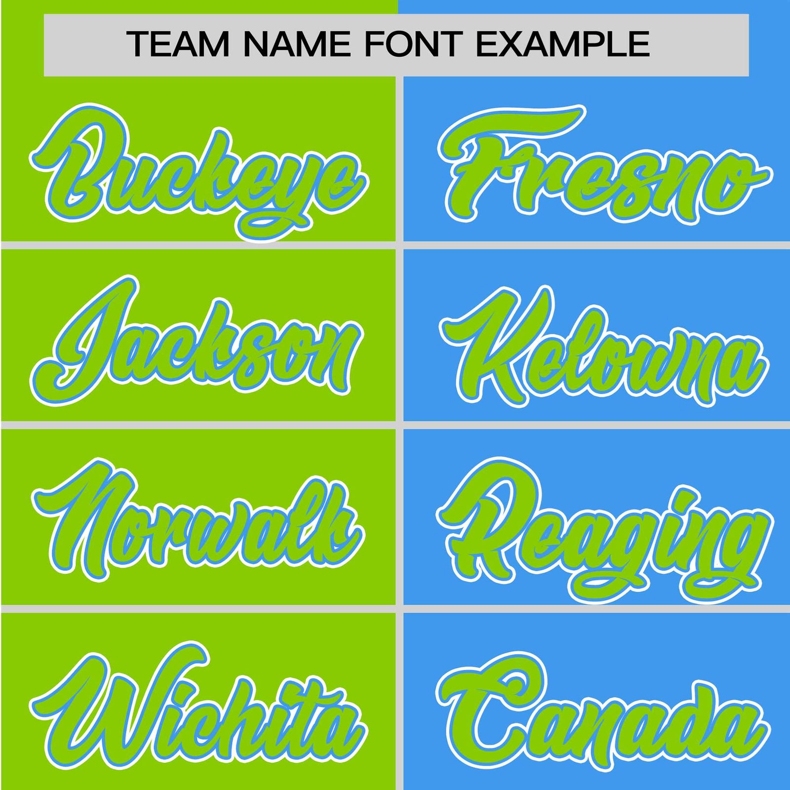 Custom Neon Green-Powder Blue Authentic Split Fashion Baseball Jersey