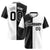 Custom Black White Authentic Split Fashion Baseball Jersey