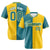 Custom Aqua Gold Authentic Split Fashion Baseball Jersey