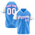 Custom Blue White Pink Authentic Colored Buttons Baseball Jersey