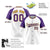 Custom White Purple Yellow Authentic Colored Buttons Baseball Jersey