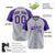 Custom Gray Purple White Authentic Colored Buttons Baseball Jersey