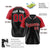 Custom Black Red White Authentic Colored Buttons Baseball Jersey