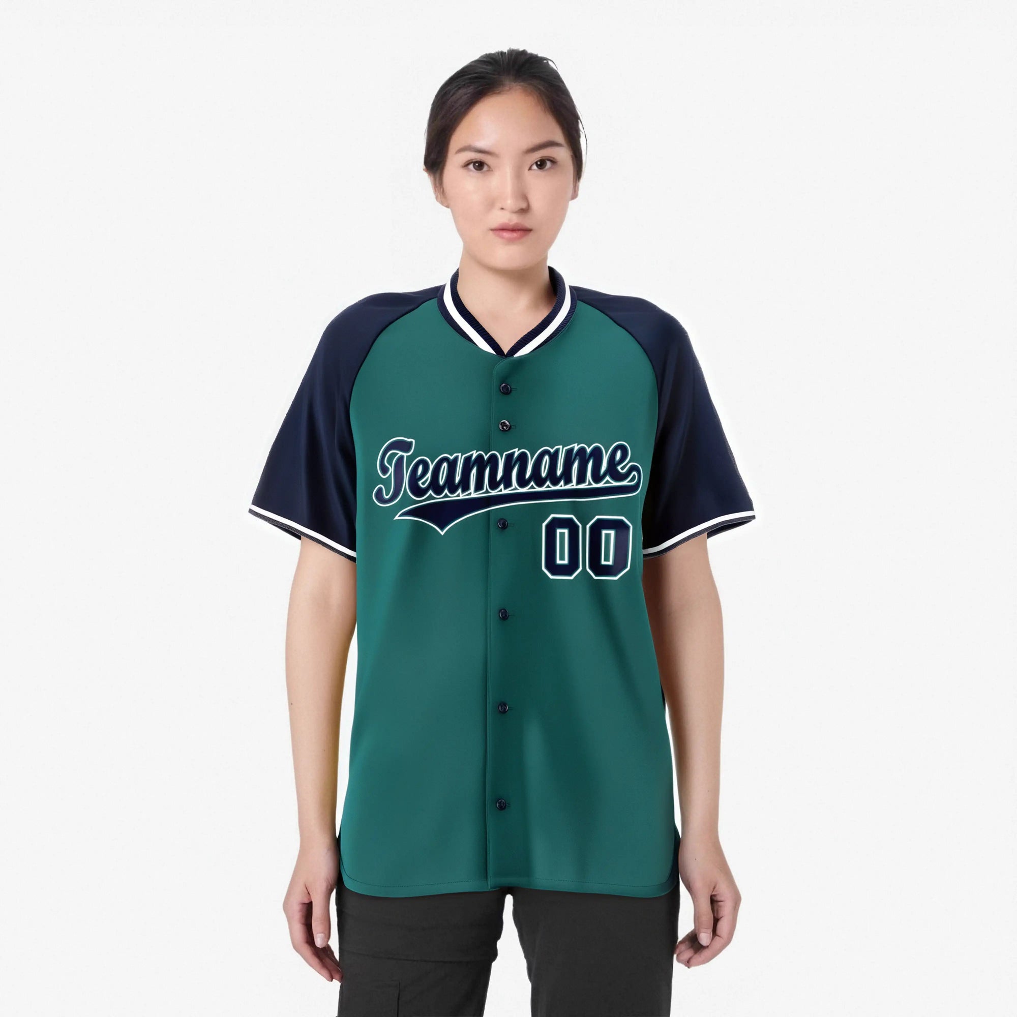 Custom Kelly Green Gray White Authentic Colored Buttons Baseball Jersey