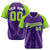 Custom Purple Neon Green White Authentic Colored Buttons Baseball Jersey