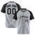 Custom Gray Black White Authentic Colored Buttons Baseball Jersey