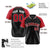 Custom Black Red White Authentic Colored Buttons Baseball Jersey