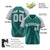 Custom Kelly Green Gray White Authentic Colored Buttons Baseball Jersey