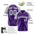 Custom Purple Gray White Authentic Colored Buttons Baseball Jersey