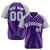 Custom Purple Gray White Authentic Colored Buttons Baseball Jersey