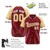 Custom Crimson Old Gold White Authentic Colored Buttons Baseball Jersey