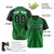 Custom Kelly Green Black White Authentic Colored Buttons Baseball Jersey