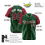 Custom Kelly Green Crimson White Authentic Colored Buttons Baseball Jersey