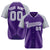 Custom Purple Gray White Authentic Colored Buttons Baseball Jersey