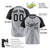 Custom Gray Black White Authentic Colored Buttons Baseball Jersey