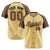 Custom Old Gold Brown Black Authentic Colored Buttons Baseball Jersey