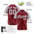 Custom Crimson Gray White Authentic Colored Buttons Baseball Jersey