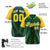 Custom Kelly Green Yellow White Authentic Colored Buttons Baseball Jersey