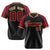 Custom Black Crimson Old Gold Authentic Colored Buttons Baseball Jersey