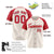 Custom Cream Red Gray Authentic Colored Buttons Baseball Jersey