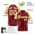 Custom Crimson Old Gold White Authentic Colored Buttons Baseball Jersey