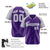 Custom Purple Gray White Authentic Colored Buttons Baseball Jersey