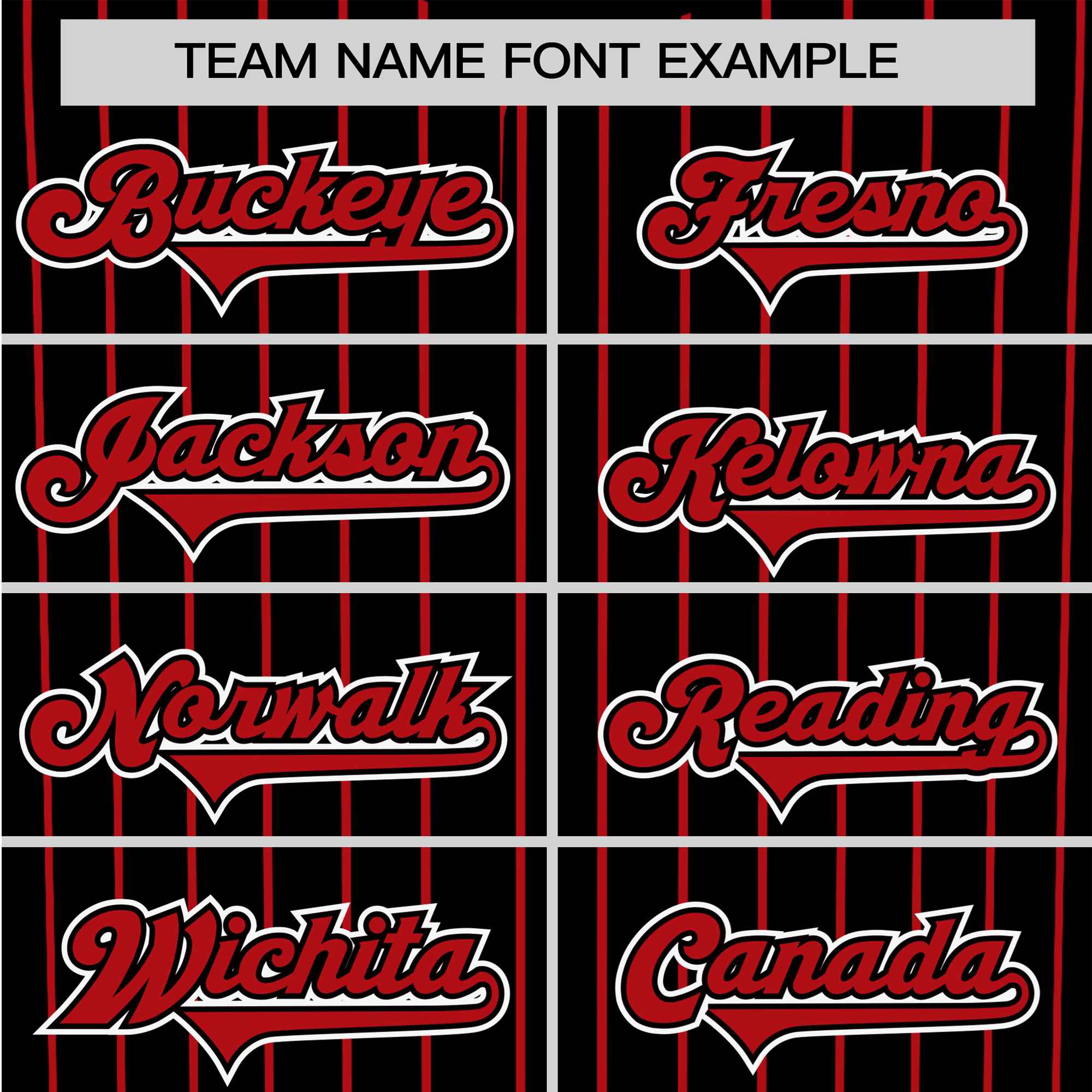 Custom Black Red Pinstripe Red-White Authentic Baseball Jersey