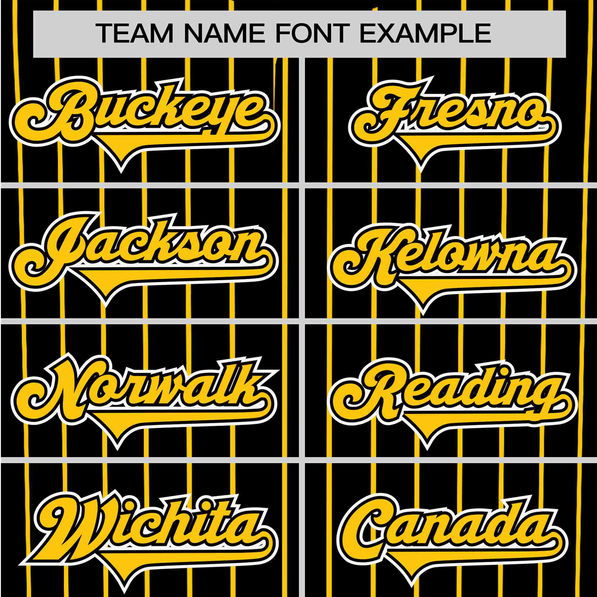 Custom Black Yellow Pinstripe Yellow-White Authentic Baseball Jersey