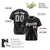 Custom Black White Pinstripe Gray-White Authentic Baseball Jersey