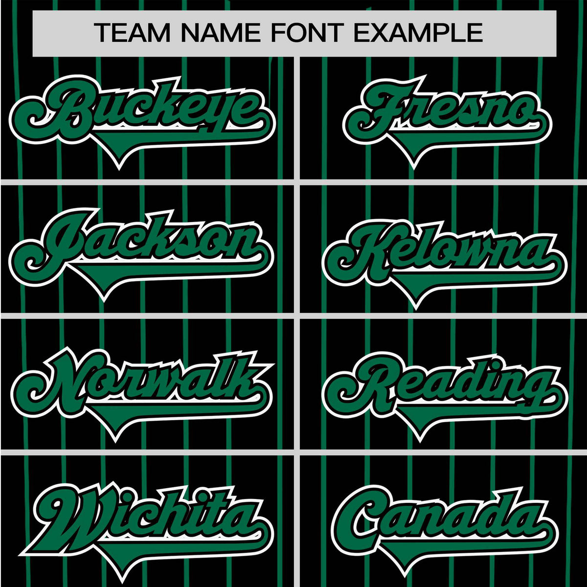 Custom Black Green Pinstripe Green-White Authentic Baseball Jersey