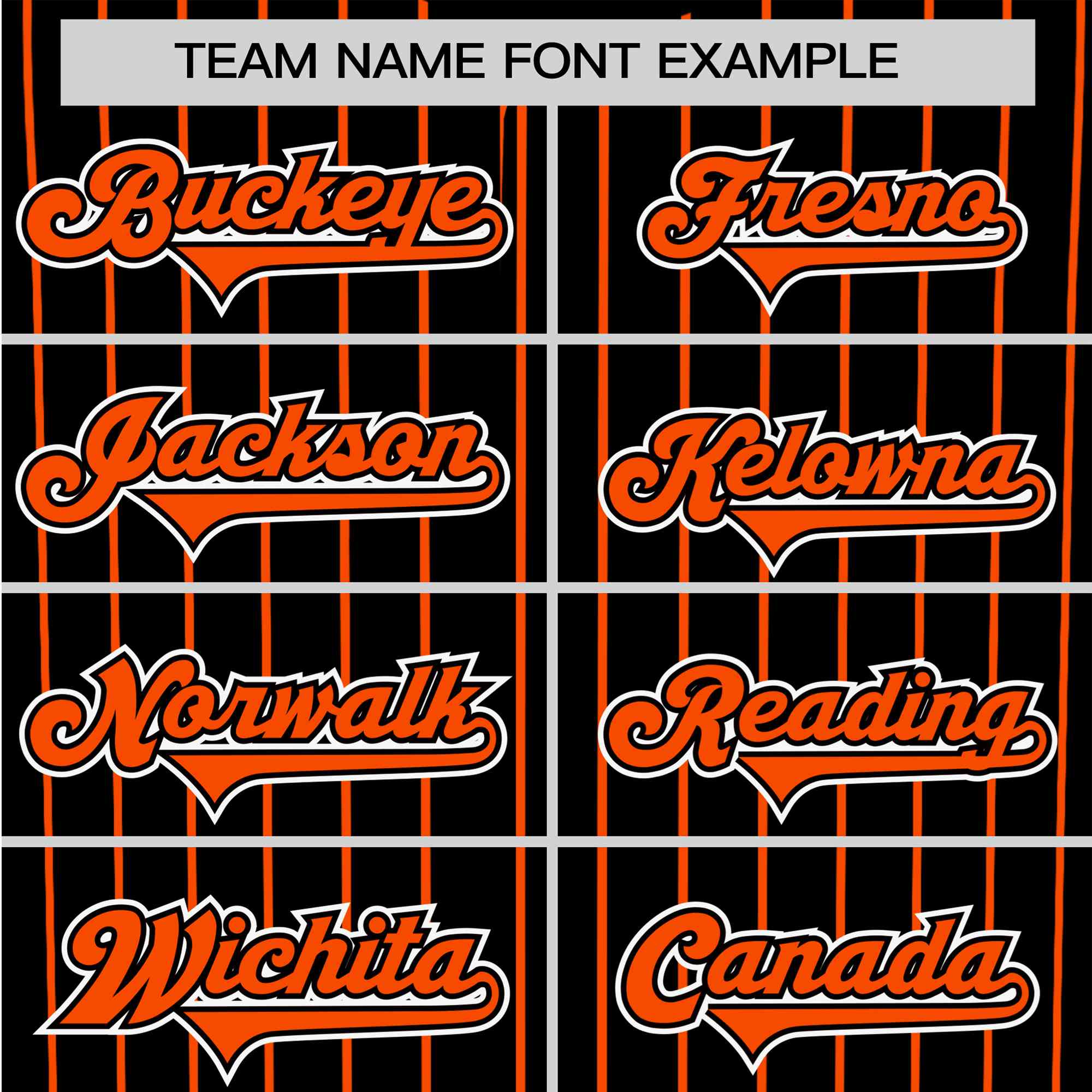 Custom Black Bay-Orange Pinstripe Bay-Orange White Authentic Baseball Jersey