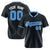 Custom Black Blue Pinstripe Blue-White Authentic Baseball Jersey