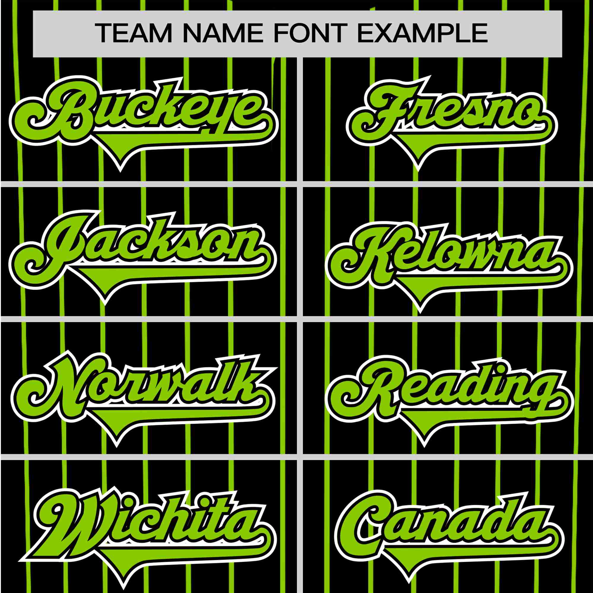 Custom Black Neon-Green Pinstripe Neon-Green White Authentic Baseball Jersey