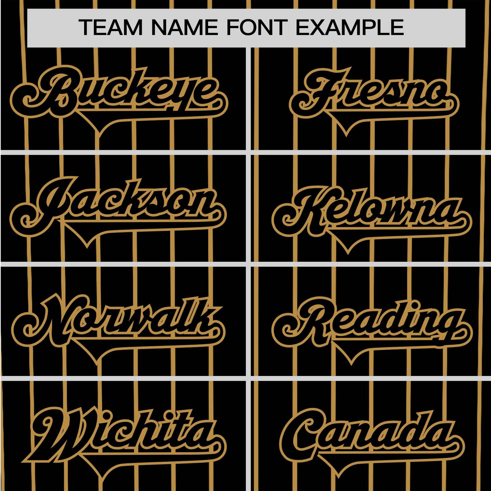 Custom Black Old-Gold Pinstripe Black Old-Gold Authentic Baseball Jersey