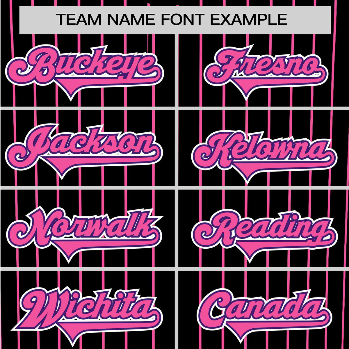 Custom Black Pink Pinstripe Pink-Purple Authentic Baseball Jersey